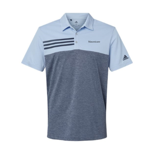MC - Heather Colorblock 3-Stripes Polo