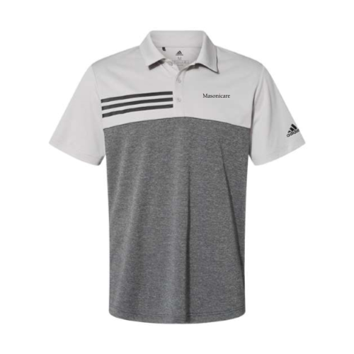 MC - Heather Colorblock 3-Stripes Polo