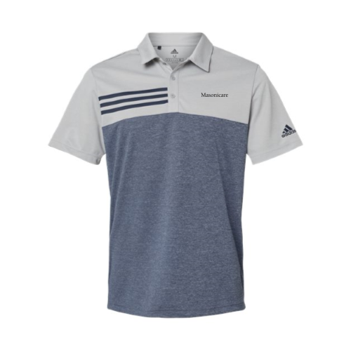 MC - Heather Colorblock 3-Stripes Polo