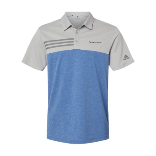 MC - Heather Colorblock 3-Stripes Polo